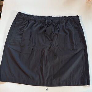 LOFT Charcoal Mini Skirt with Drawstring